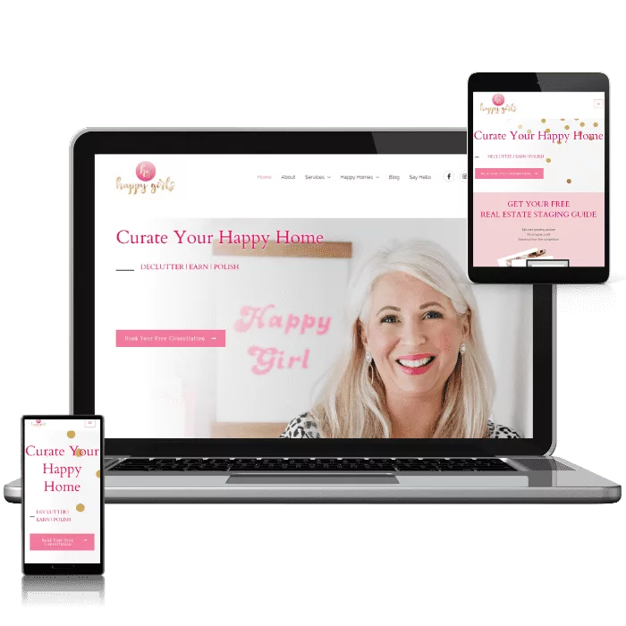 Happy Girl Website Design by the WanderWeb